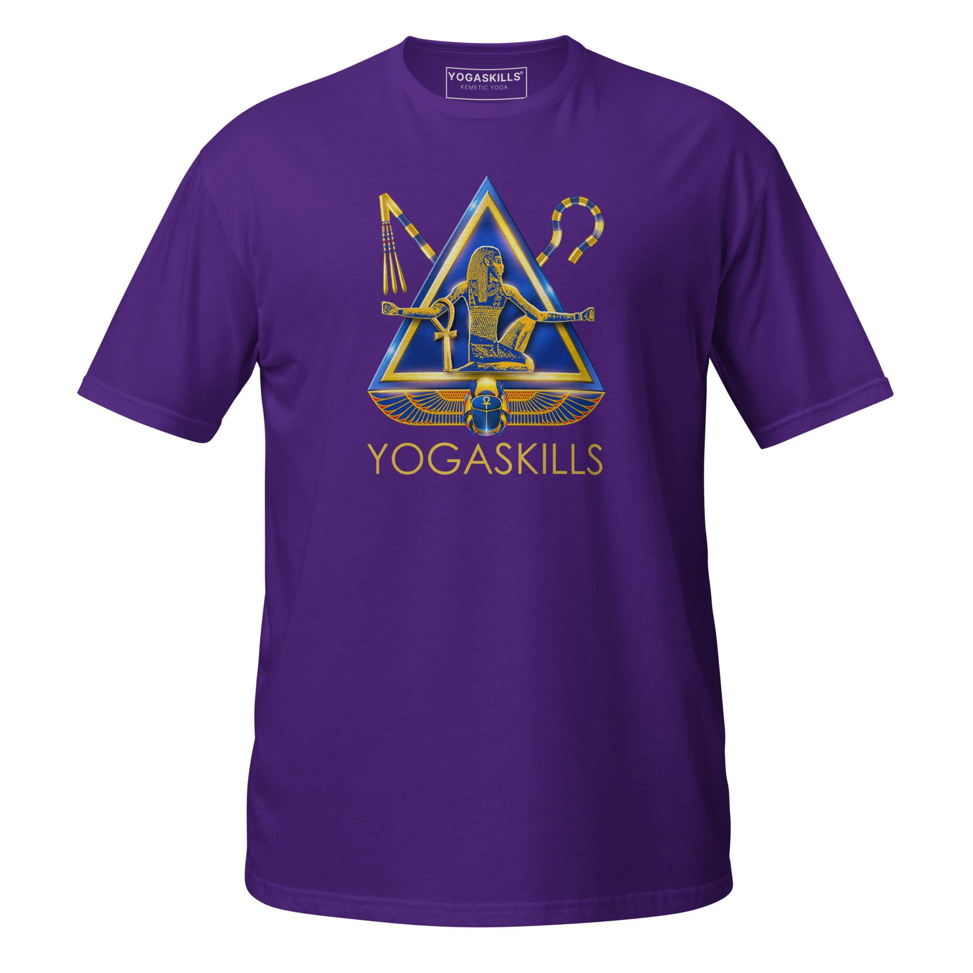 Unisex 100% Cotton T-Shirt | Golden YogaSkills Logo - Image 4