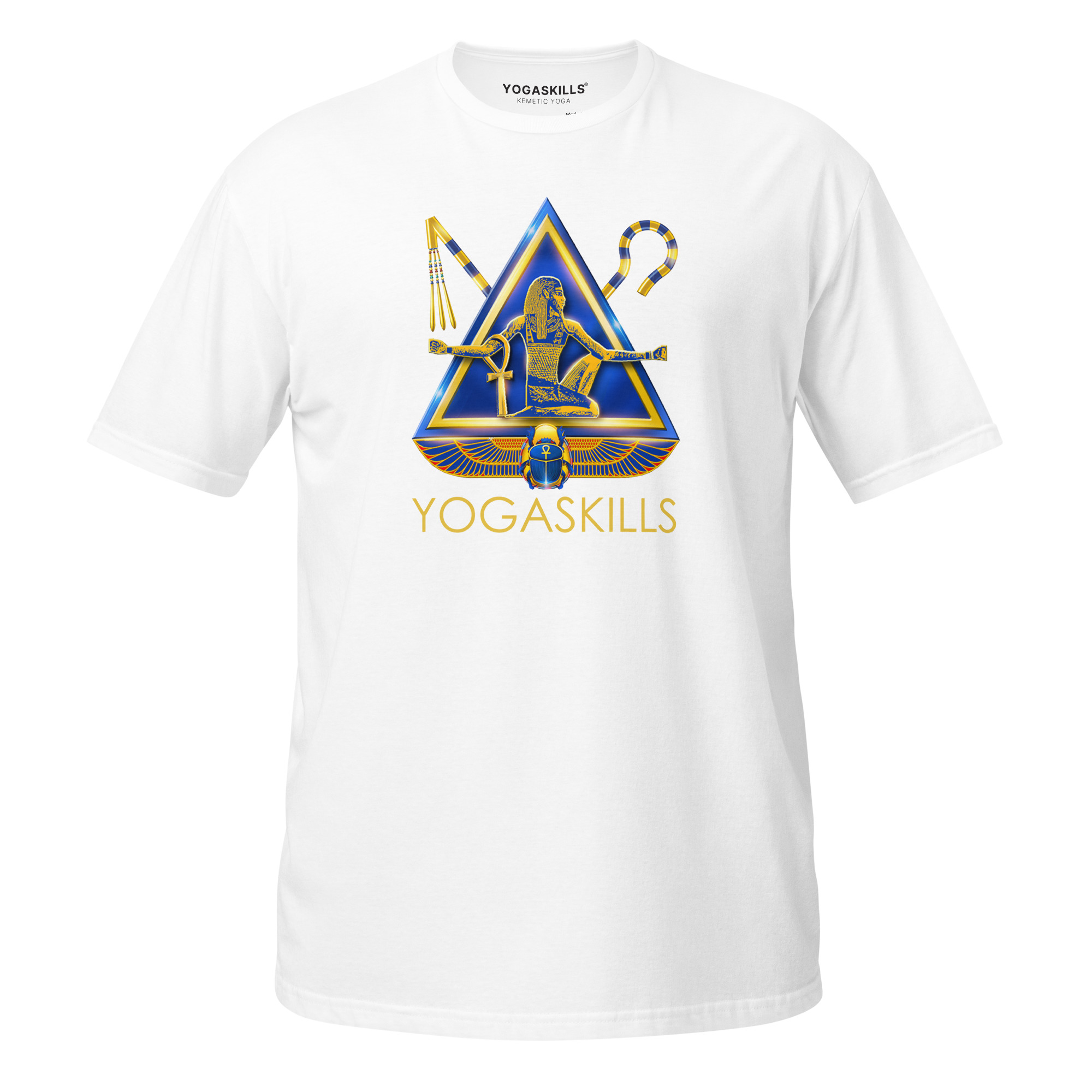 Unisex 100% Cotton T-Shirt | Golden YogaSkills Logo - Image 5